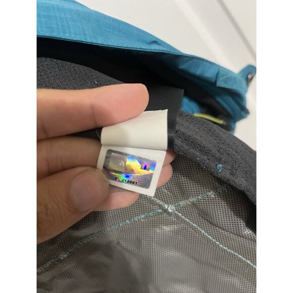 THE NORTH FACE Size S Nylon Hyvent Hooded Tibbedee Flamenco Blue Jacket EUC - Picture 10 of 12